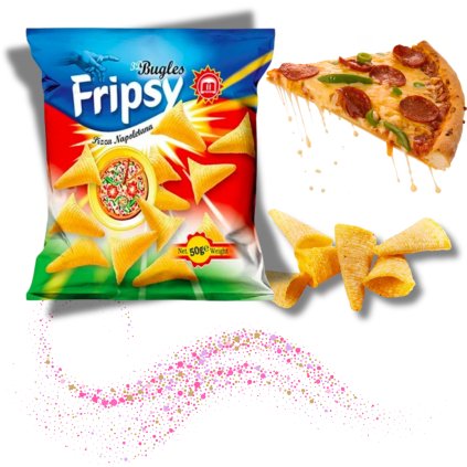 Fripsy Bugles Pizza 50g - křupavé vějířky z Makedonie