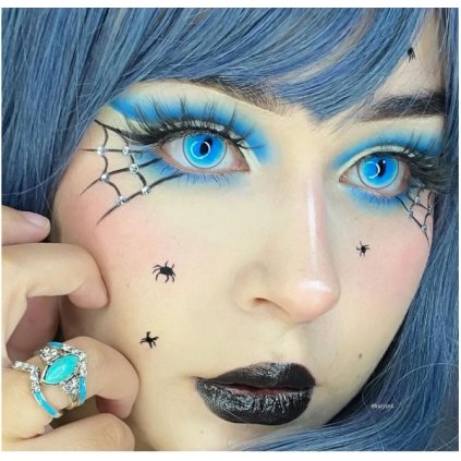 0033951 kontaktni cocky blue cat eyes 3 mesicni nedioptricke 600