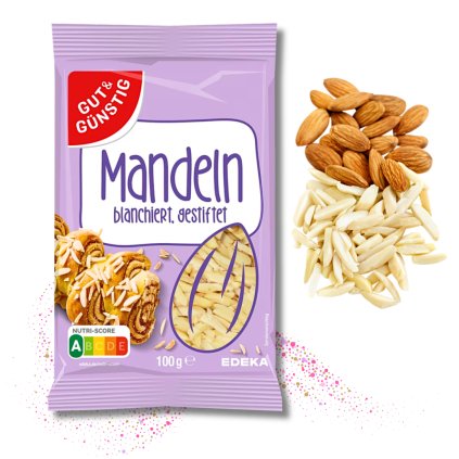 Mandlové štěpky blanšírované z Německa 100g