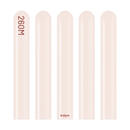 0032403 modelovaci balonky pudrove ruzove standard pink blush 260m 100 ks 600