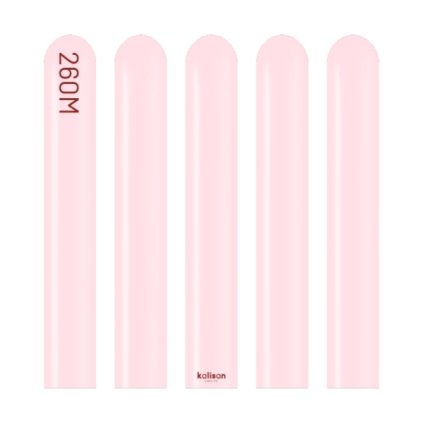 0032391 modelovaci balonky svetle ruzove standard light pink 260m 100 ks 600