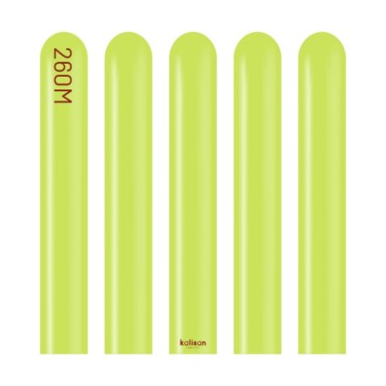 0032383 modelovaci balonky svetle zelene standard lime green 260m 100 ks 600