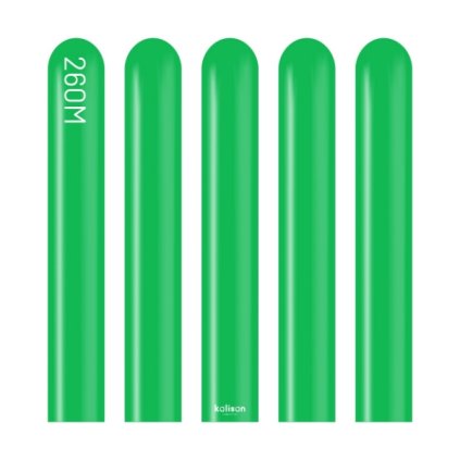 0032378 modelovaci balonky zelene standard green 260m 100 ks 600