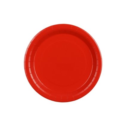 0034128 papirove talire cervene 23 cm 6 ks 600