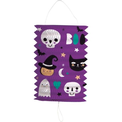 0033597 papirovy lampion halloween fialovy valec 16 x 22 cm 600