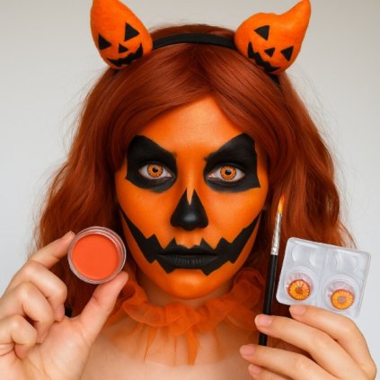 0033955 pumpkin set halloween make up a kontaktni cocky 600