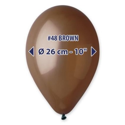 Balonky 26 cm - hnědé 100 ks  /BP
