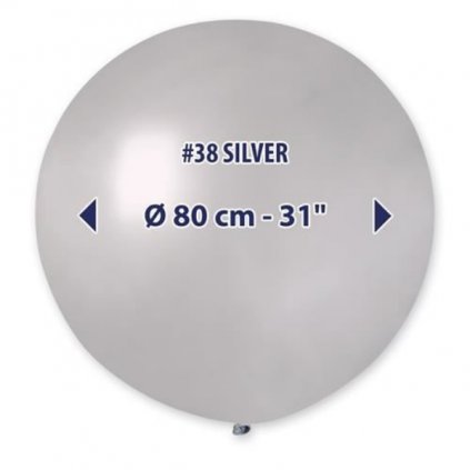 Obří nafukovací balon - stříbrná 1 ks  /BP