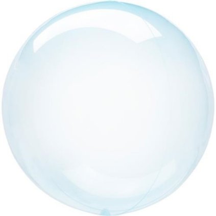 Dekorační bublina průhledná modrá 51 cm  /BP