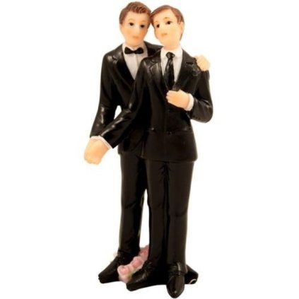 Svatební figurky na dort - gay couple 11 cm  /BP