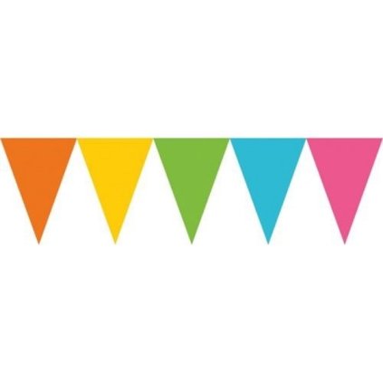 Vlaječková girlanda barevná pastelová 457 cm  /BP