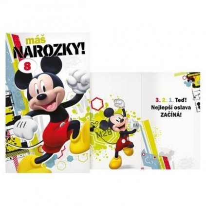 Narozeninové přání Mickey s volbou věku  /BP