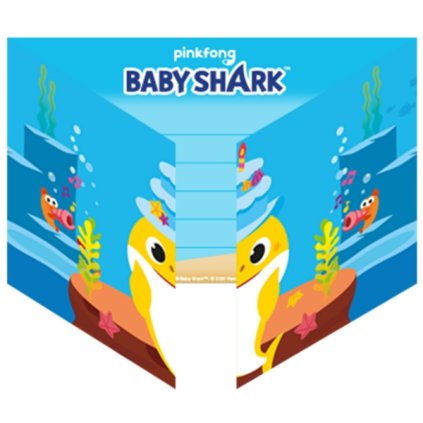 Party pozvánky Baby Shark 8 ks  /BP