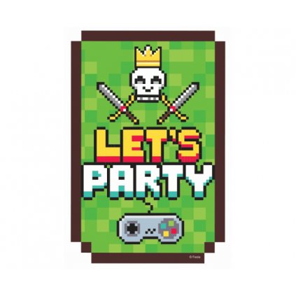 Party pozvánky - Game on - 6 ks  /BP