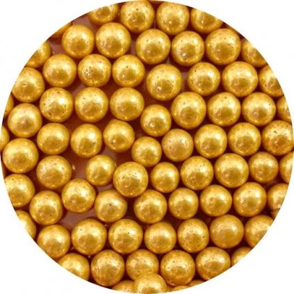 Cukrové perly zlaté velké (50 g) /D_AMO43