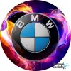 BMW - BAREVNÝ ZNAK (● velikost průměr 20 cm ☝, ● materiál FONDÁNOVÝ DECORLIST ✴️)
