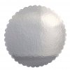 4Cake Tác hrubý vlnka stříbrný kruh 32 cm (1 ks) /D_7094
