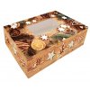 Alvarak vánoční krabice na cukroví Hnědá vzor dřevo s perníčky 26 x 15 x 7 cm /D_CBOX-105