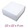 Krabice na dorty a zákusky - bílá 22 x 22 x 9 cm