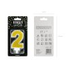 126884 1 party deco svicka cislice 2 zlata 7 cm 1 ks