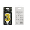 126887 1 party deco svicka cislice 3 zlata 7 cm 1 ks