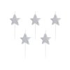 125138 partydeco svicky hvezdy stribrne 5 ks