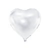 Foliový balonek srdce bílé 45 cm - balené  /BP