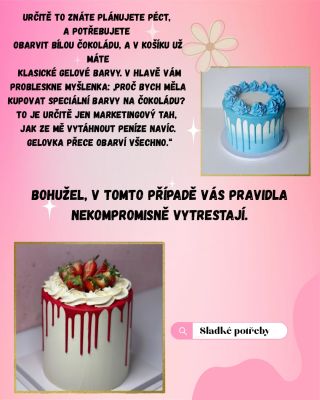 Nejčastější chyba při barvení čokolády? Ano, správně, špatně zvolený druh jedlé barvy. #sladkepotreby #fyp #chocolate...