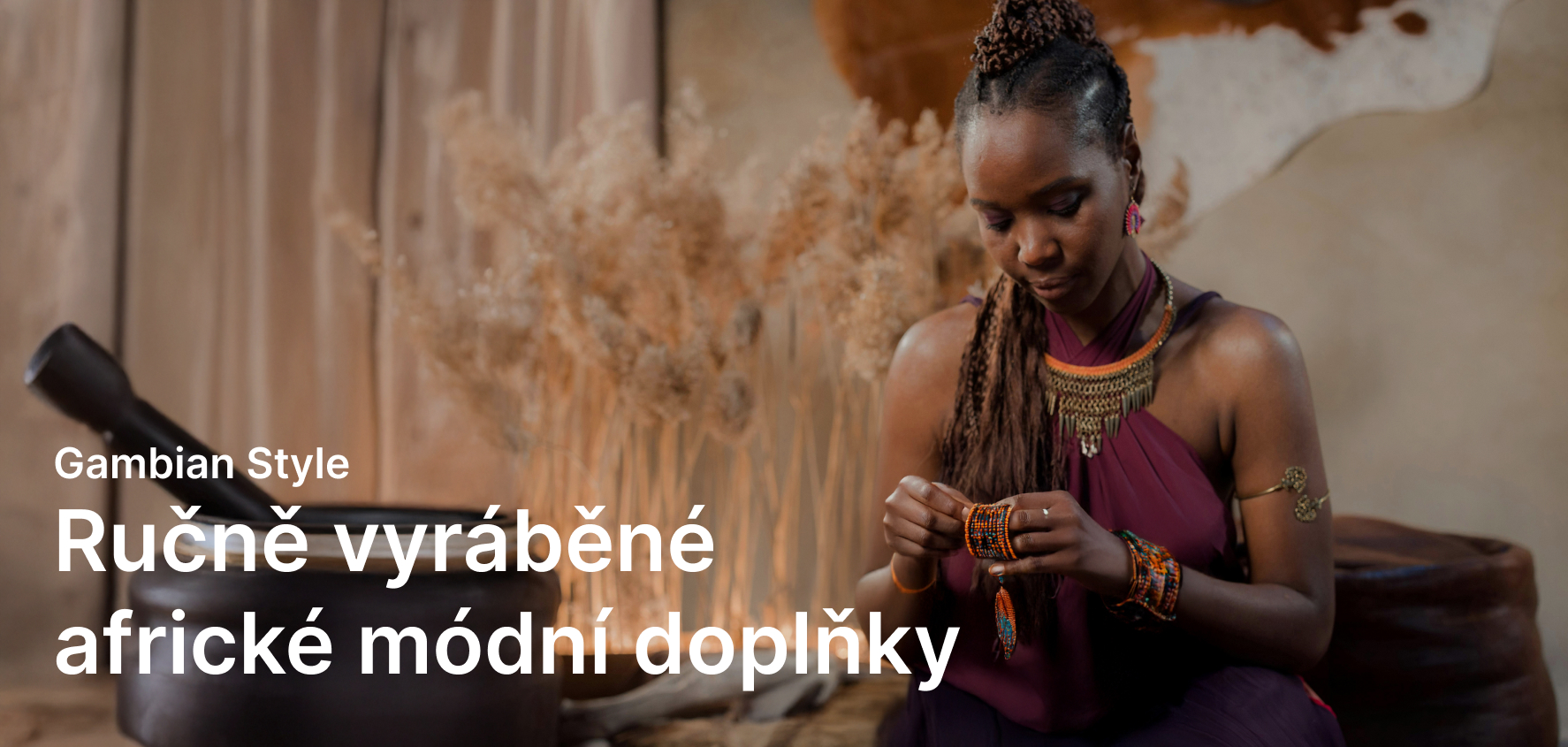 Ručně vyráběné africké módní doplňky