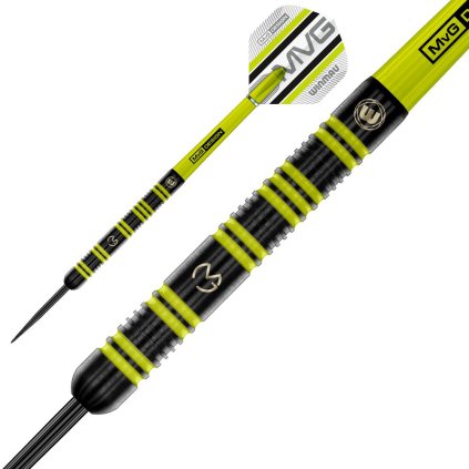 Ocelové šipky Winmau MvG Pro-Series (Hmotnost šipky 23g)
