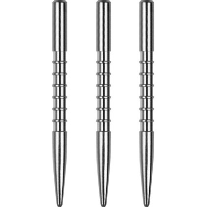 Kovové hroty na šipky Mission Probe V1, stříbrné (Délka hrotu 32 mm)