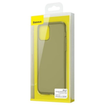 580750 baseus iphone 11 pro max case jelly liquid silica gel protective transparent cierna wiapiph65s gd01