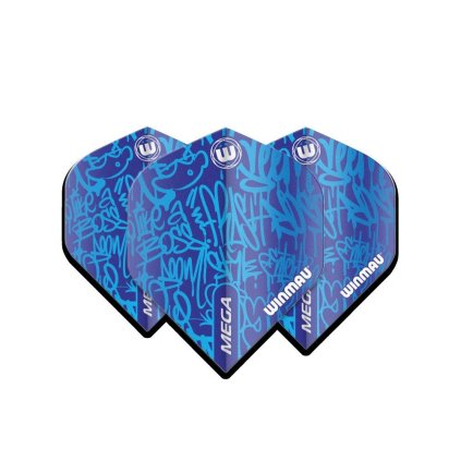 712059 letky na sipky winmau mega standard graffiti modre