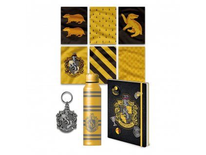 108437 harry potter premium gift set colorful crest hufflepuff