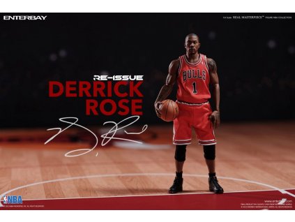 105926 nba collection real masterpiece action figure 1 6 derrick rose limited retro edition 30 cm