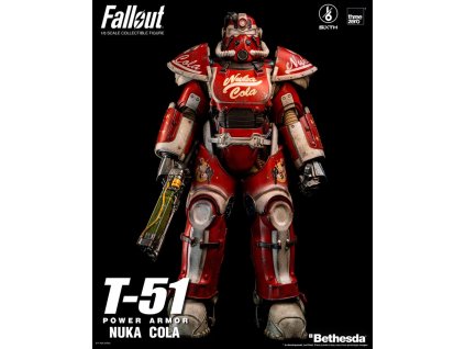 115901 fallout action figure 1 6 t 51 nuka cola power armor 37 cm