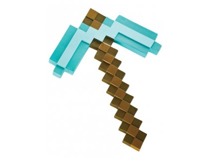 110687 minecraft plastic replica diamond pickaxe 40 cm