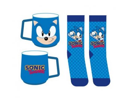 110981 sonic the hedgehog mug socks set sonic