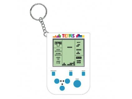 110951 tetris mini retro handheld video game keychain