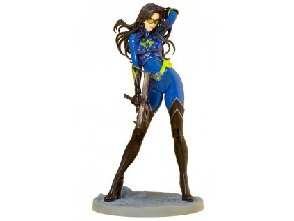 117008 g i joe bishoujo pvc statue 1 7 baroness 25th anniversary blue color ver 23 cm