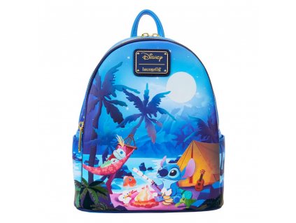 117188 disney by loungefly backpack lilo and stitch camping cuties