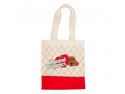 117143 hasbro by loungefly canvas tote bag 40th anniversary pound puppies