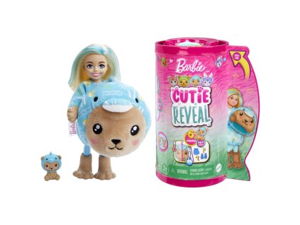 187937 barbie cutie reveal chelsea v kostymu medvidek v modrem kostymu delfina