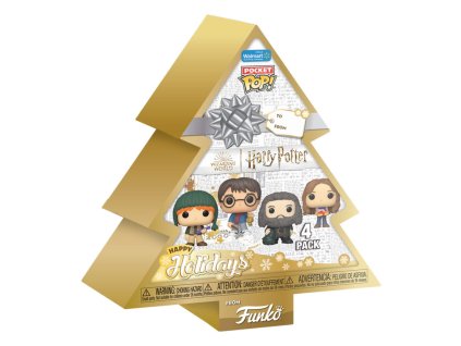 189017 harry potter svatecni 2024 kapesni pop vinylove privesky na klice 4 baleni strom svatecni krabice 4 cm