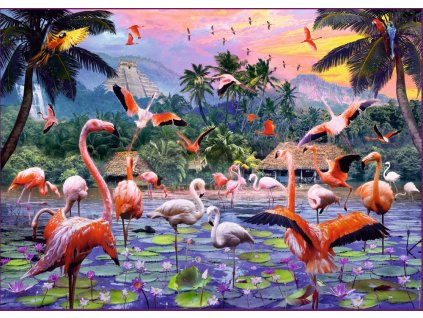 189236 ruzovi plamenaci 1000 dilku