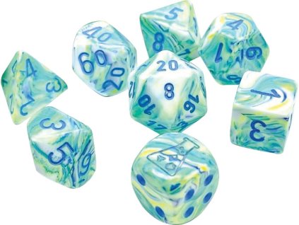 Chessex set 7 kostiček – GardenBlue