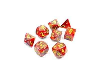 Chessex set 7 kostiček – UnderworldYellow (1)