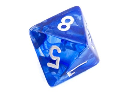 Kostka k8 průsvitná (Barva červená)