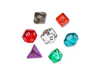 Sada průsvitných kostek (Barva Fialová)