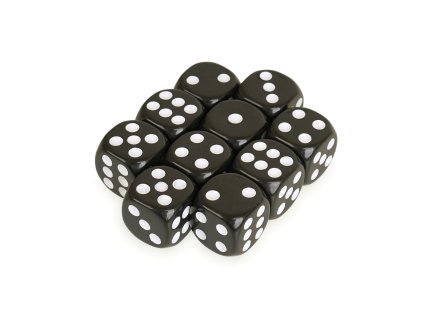 Sada šestistěnných kostek s puntíky (10ks) (Barva béžová)